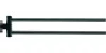 Toallero doble 397 mm negro mate D-Code Duravit 0099224600
