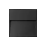 Lampara para exterior de sobreponer en pared cuadrada LED 8W 100-240V 3000K IP65 (124 mm) negra Blumenau 30313001