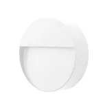 Lampara para exterior de sobreponer en pared redonda LED 8W 100-240V 3000K IP65 (124 mm) blanca Blumenau 30323004