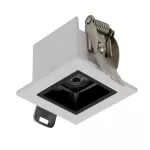 Lampara empotrada cuadrada LED 2W 140lm 100-240V 3000K blanco con negro Blumenau 59023104