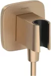 Soporte para regadera telefono bronce cepillado FixFit Q Hansgrohe 26887140