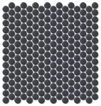 Mosaico mate Penny NatureGlass Black 28.7 x 28.4 cm ONIPENNABM