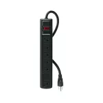Regleta 6 tomas con protector de voltaje 450J cable de 75 cm negro Volteck MUL-645N / 47804