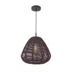 Lampara colgante E27 60W 100-240V (350 mm) negro mate con cuerda cafe Maruni Blumenau 48310160-93