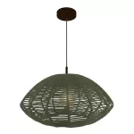 Lampara colgante E27 60W 100-240V (500 mm) negro mate con cuerda verde musgo Maruni Blumenau 48320260-90