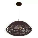 Lampara colgante E27 60W 100-240V (500 mm) negro mate con cuerda cafe Maruni Blumenau 48320260-93
