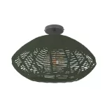 Lampara de techo E27 60W 100-240V (500 mm) negro mate con cuerda verde musgo Maruni Blumenau 48900160-90