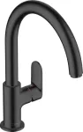 Griferia para fregadero monomando alto 210 giratorio negro mate Vernis Blend M35 Hansgrohe 71870670
