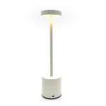 Lampara de mesa dimeable tactil LED 3W 3000K/4000K/6500K (33 cm) recargable blanco Tecnolite 3DTTLLED12DCCCB
