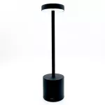 Lampara de mesa dimeable tactil LED 3W 3000K/4000K/6500K (33 cm) recargable negra Tecnolite 3DTTLLED12DCCCN