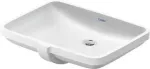 Lavatorio de submontar rectangular 550 x 400 mm con rebosadero blanco No.1 Duravit 03955500282