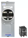 Base para medidor con breaker 2 polos 100A UL Eaton BRM2100MR2-UL+BR2100