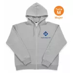 Sudadera con cierre mujer gris Construplaza (talla M)