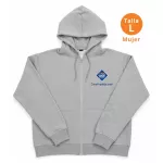 Sudadera con cierre mujer gris Construplaza (talla L)