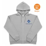 Sudadera con cierre mujer gris Construplaza (talla XL)