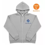 Sudadera con cierre hombre gris Construplaza (talla L)