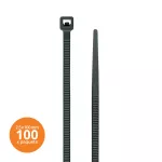 Amarra plastica 2.5 x 100 mm negra Kualox KX-PP001 (100 por paquete)