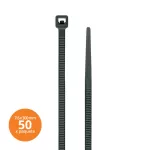 Amarra plastica 7.6 x 300 mm negra Kualox KX-PP006 (50 por paquete)