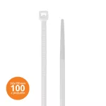 Amarra plastica 3.6 x 150 mm blanca Kualox KX-PP009 (100 por paquete)