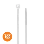 Amarra plastica 4.8 x 200 mm blanca Kualox KX-PP011 (100 por paquete)