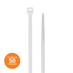 Amarra plastica 7.6 x 300 mm blanca Kualox KX-PP013 (50 por paquete)
