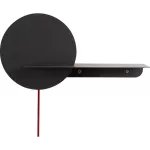 Lampara de pared E27 20W 100-240V (350 x 180 mm) con repisa negra Eclipse Blumenau 502910-08