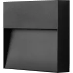 Lampara de pared cuadrada LED IP65 100-240V (124 mm) negro Helles Blumenau 30313001