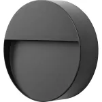 Lampara de pared redonda LED IP65 100-240V (124 mm) negro Helles Blumenau 30323001