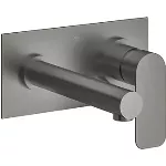 Griferia para lavatorio de pared monomando gun metal Coty Franz Viegener Z206/D9.0-GM