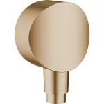 Salida de agua pared para regadera telefono con valvula anti-retorno bronce cepillado FixFit S Hansgrohe 26453140