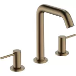 Griferia para lavatorio de 8" alto 150 con vaciador push-open bronce cepillado Tecturis S Hansgrohe 73330140
