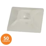 Base auto adherible para amarra plastica 3 mm (50 por paquete)