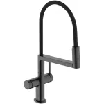 Griferia para fregadero monomando alto 210 extraible cromo negro cepillado Talis Select M54 Hansgrohe 72861340