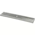 Rejilla de piso 10 x 50 cm (2 cm espesor) aluminio antideslizante Carmiol CI 153-A-AD