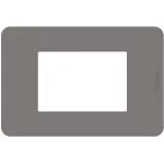 Placa 3 modulos tortola Matix Go Bticino JA4803TD