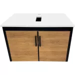 Mueble para lavatorio de sobreponer (685 x 460 x 420 mm) marron claro Quarzstone Prime BC-6004
