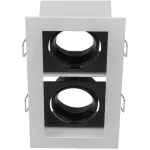 Lampara empotrada rectangular 2 luces GX5.3 / GU10 14W 100-240V (52 x 100 x 179 mm) blanca Alicante I Tecnolite 120YD4002MVB