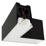 Accesorio conector L para lampara lineal 3CCT 3500-4000-5000K con modulo LED y cableado negro Költz K-LED026