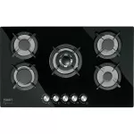 Cocina de gas empotrable 5 quemadores con vidrio negro Foset PAE-905GV / 46248