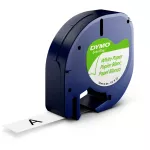 Cinta para etiquetadora 1/2” de papel negro sobre blanco LetraTag Dymo 10697
