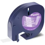 Cinta para etiquetadora 1/2” de plastico negro sobre transparente LetraTag Dymo 16952