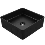 Lavatorio de sobreponer cuadrado 375 mm negro mate Prime 5683-MT