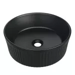 Lavatorio de sobreponer redondo 370 mm negro mate Prime 5685-MB