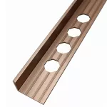 Perfil transicion de aluminio cafe mate 2.5 x 12.5 mm x 2.5 metros Prime D79-MC