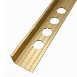 Perfil transicion de aluminio oro pulido 2.5 x 12.5 mm x 2.5 metros Prime D79-PG