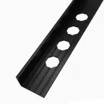 Perfil transicion de aluminio negro mate cepillado 2.5 x 12.5 mm x 2.5 metros Prime D79-BMB