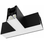 Accesorio conector T para lampara lineal 3CCT 3500-4000-5000K con modulo LED y cableado negro Költz K-LED028