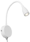 Lampara de pared LED 3W 110V 3000K con brazo articulado blanco Loke Faro Barcelona 41019-110
