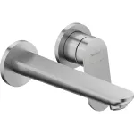 Griferia para lavatorio de pared caño de 220 mm sin vaciador acero inoxidable cepillado Wave Duravit WA1070004070 (no incluye cuerpo)