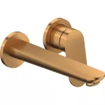 Griferia para lavatorio de pared caño de 220 mm sin vaciador bronce cepillado Wave Duravit WA1070004004 (no incluye cuerpo)